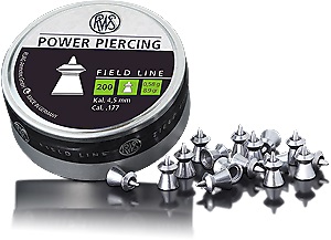 RWS Power Piercing 4.50mm Airgun Pellets tin of 200